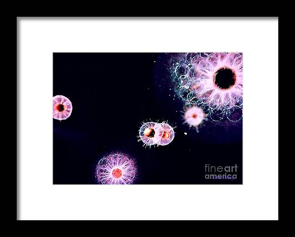 Evolution Framed Print featuring the digital art Primordial by Denise Railey