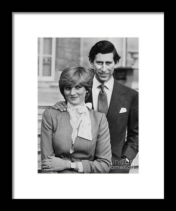 Following Framed Print featuring the photograph Prince Charles And Lady Diana by Bettmann