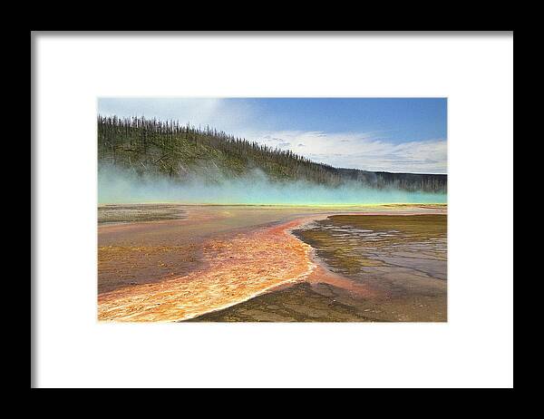 Grand Prismatic Spring Framed Print featuring the photograph Prismatic Lake, Yellowstone National by Luc Crul