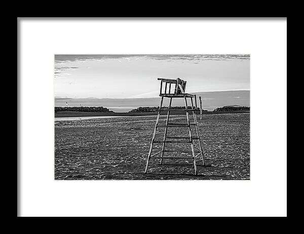 Winthrop Framed Print featuring the photograph Protecting the Five Sisters Winthrop Beach Winthrop MA Sunrise Black and White by Toby McGuire