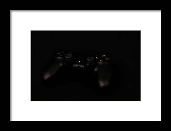 Background Framed Print featuring the photograph PS4 Controller by Darryl Brooks