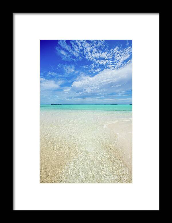 Aitutaki Framed Print featuring the photograph Pure Blue Bliss by Becqi Sherman