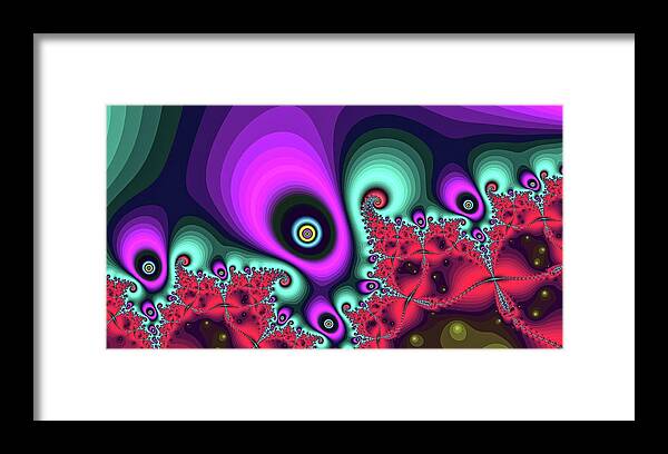 Fractal Framed Print featuring the digital art Purple Magic Glow by Don Northup