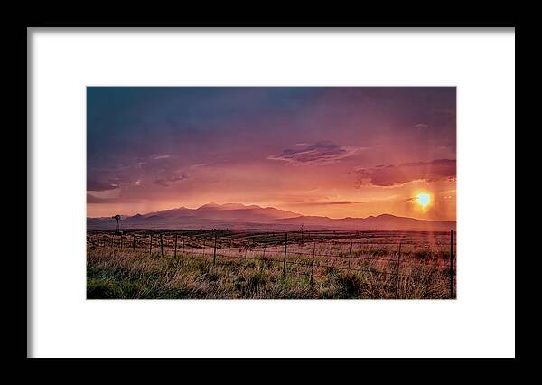 Az Framed Print featuring the photograph Purple Mt Majesty by Laura Hedien