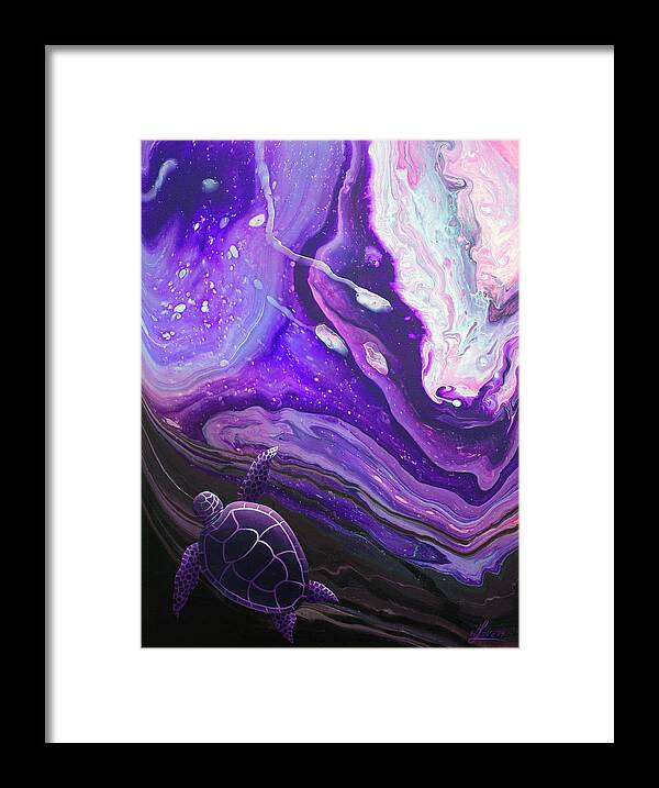  Framed Print featuring the painting Purple Munchkin by William Love