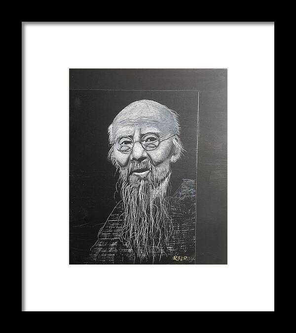 Qi Framed Print featuring the pastel Qi Baishi by Richard Le Page