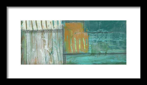 Abstract Framed Print featuring the painting Quadrant Overlay IIi by Jennifer Goldberger