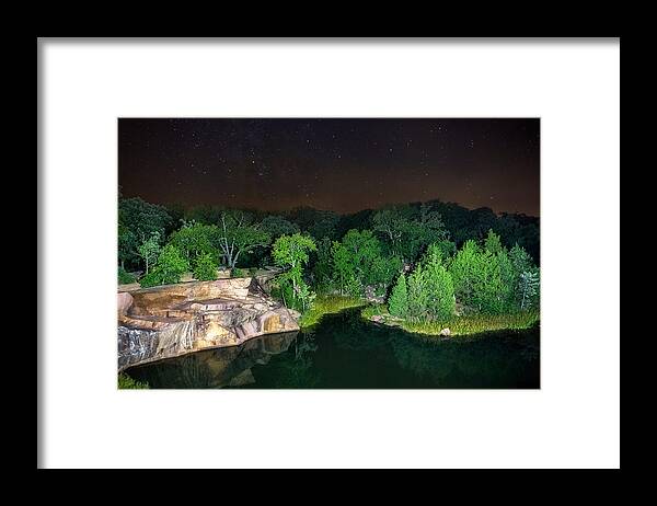 St Louis Framed Print featuring the photograph Quarry at Night by Amanda Jones