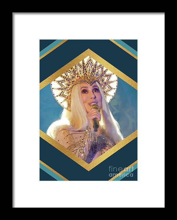 Cher Framed Print featuring the digital art Queen Cher by Cher Style