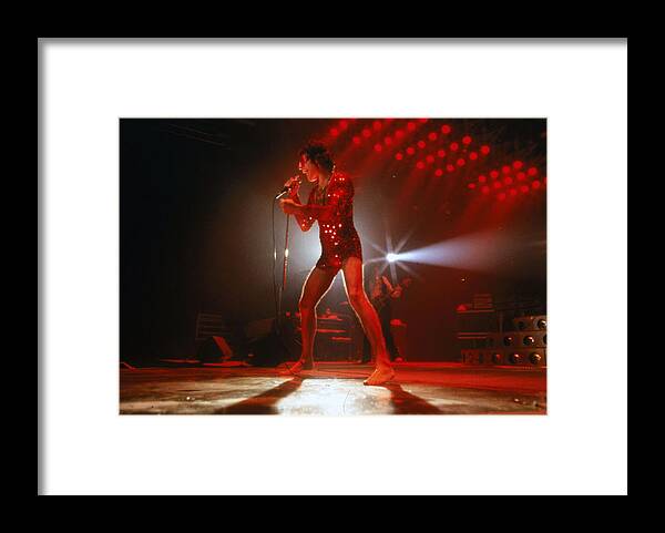 Freddie Mercury Framed Print featuring the photograph Queen Concert by Michael Ochs Archives