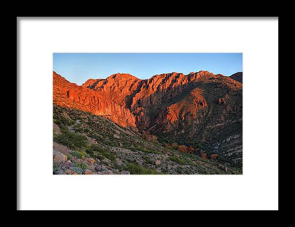 Queen Framed Print featuring the photograph Queen Creek Canyon Last Light by Chance Kafka