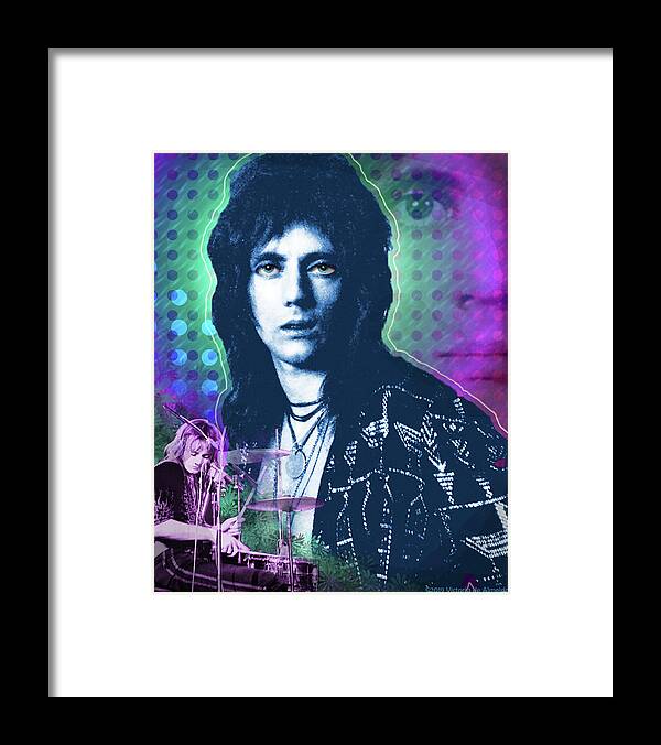 Roger Taylor Framed Print featuring the painting Queen Drummer Roger Taylor by Victoria De Almeida
