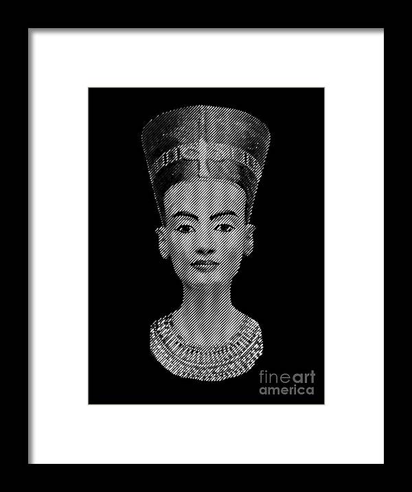 Nefertiti Framed Print featuring the digital art queen Nefertiti by Cu Biz