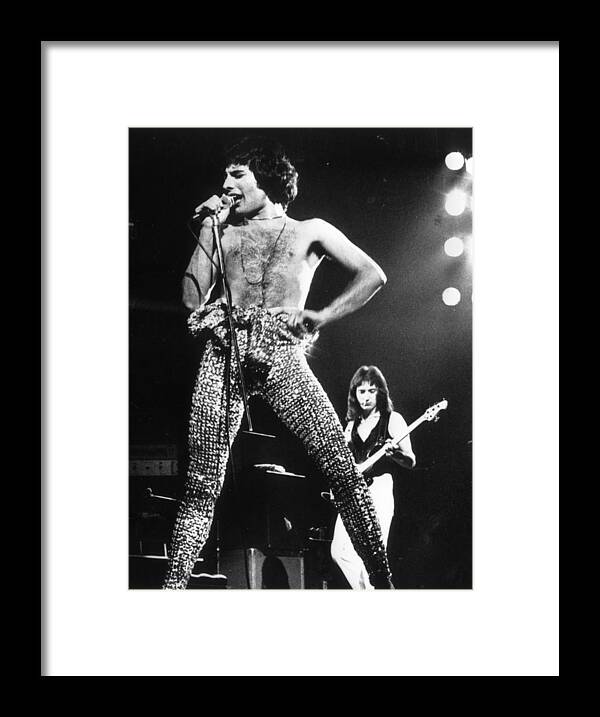 Rock Music Framed Print featuring the photograph Queen On Stage by Gary Merrin