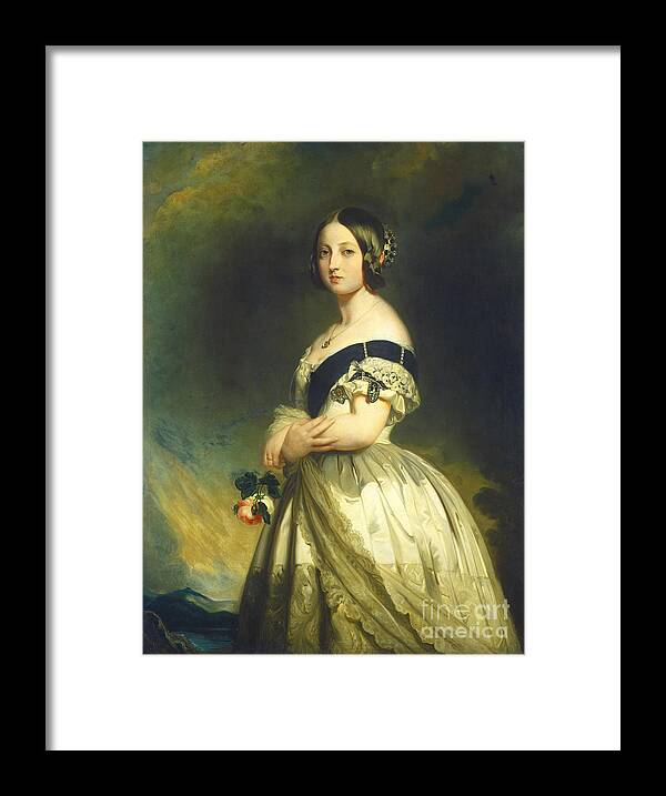 19th Century Framed Print featuring the painting Queen Victoria, C.1843 by Franz Xaver Winterhalter