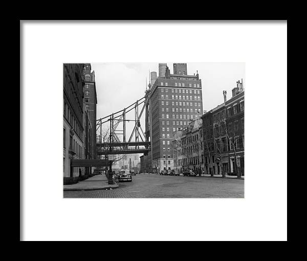 1940-1949 Framed Print featuring the photograph Queensboro Bridge by Bert Morgan