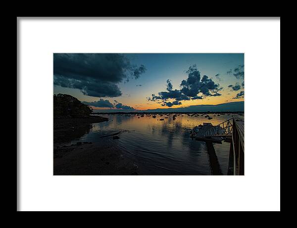 Folger Point Cove Framed Print featuring the photograph Quiet Evening Sunset by Jeff Folger