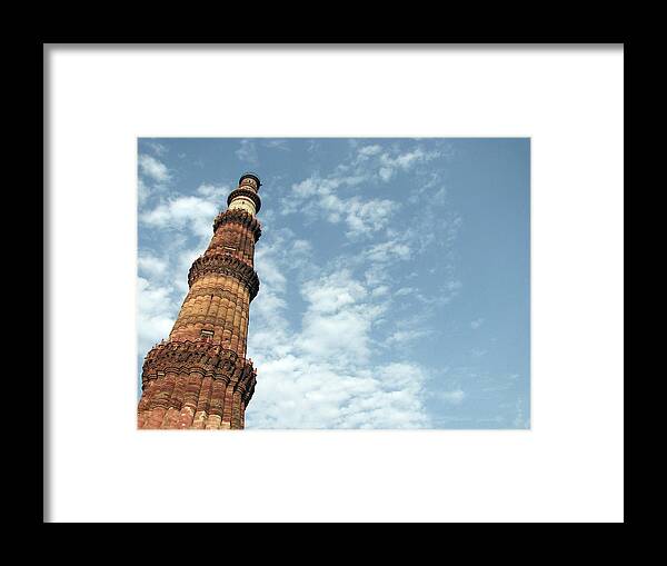 Outdoors Framed Print featuring the photograph Qutub Minar by Murali Aithal Photography