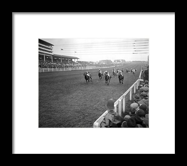 Horse Framed Print featuring the photograph Racing At Epsom by Pna Rota