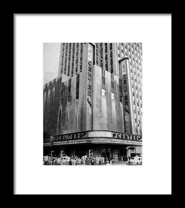1950-1959 Framed Print featuring the photograph Radio City Center Theatre At Avenue Of by New York Daily News Archive