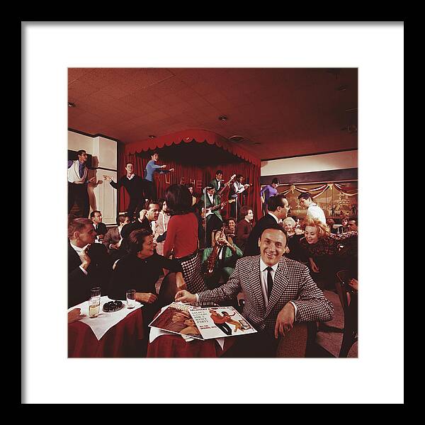 People Framed Print featuring the photograph Radio Dj by Slim Aarons