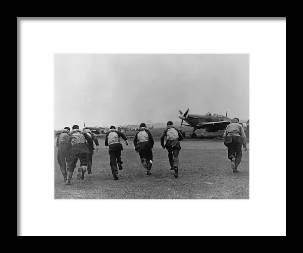 Military Airplane Framed Print featuring the photograph Raf Scramble by Reg Speller