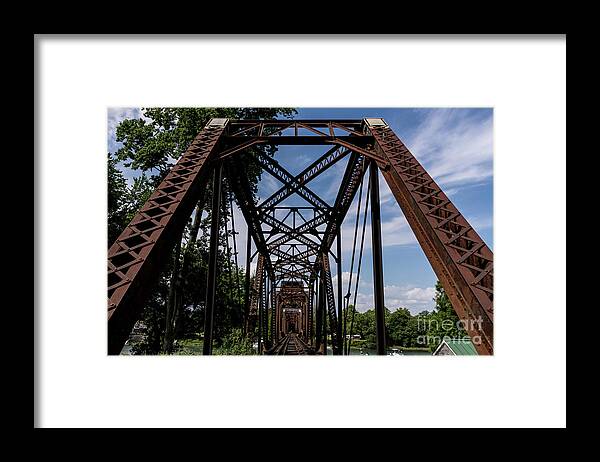 Railroad Bridge 6th Street Augusta Ga 2 Framed Print featuring the photograph Railroad Bridge 6th Street Augusta GA 2 by Sanjeev Singhal