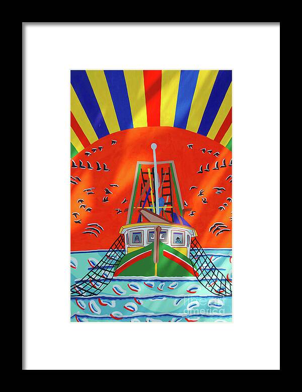 Rainbow Framed Print featuring the photograph RainBoat by Ken Williams