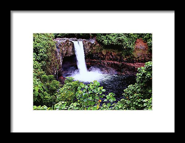 Usa.hawaii.rainbow Falls Framed Print featuring the photograph Rainboe Falls by Tom Prendergast