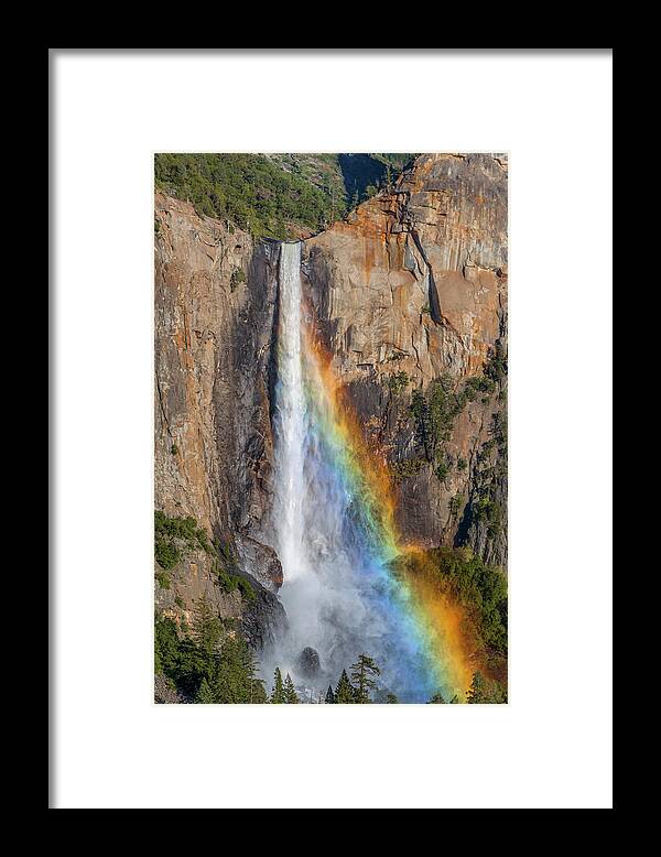 Jeff Foott Framed Print featuring the photograph Rainbow And Bridal Veil Falls by Jeff Foott