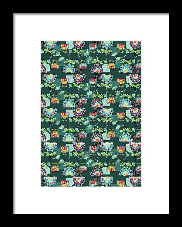 Rainbow Flower 1 Framed Print featuring the digital art Rainbow Flower 1 by Gal Designs