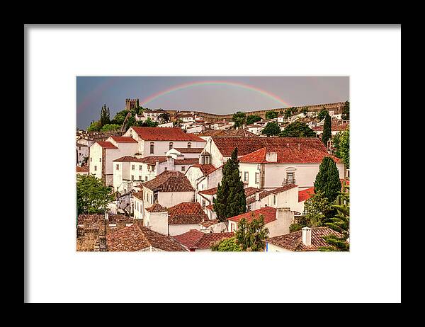 Castle Framed Print featuring the photograph Rainbow over Castle by David Letts
