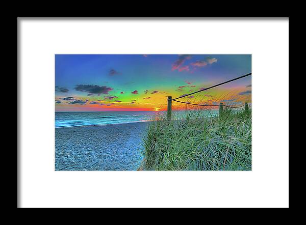 Sun Framed Print featuring the photograph Rainbow Sunset by Sean Allen