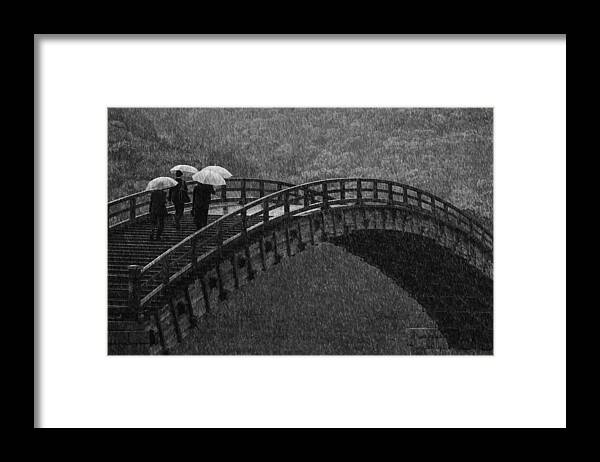 Bridge Framed Print featuring the photograph Rainy Company by Ekkachai Khemkum