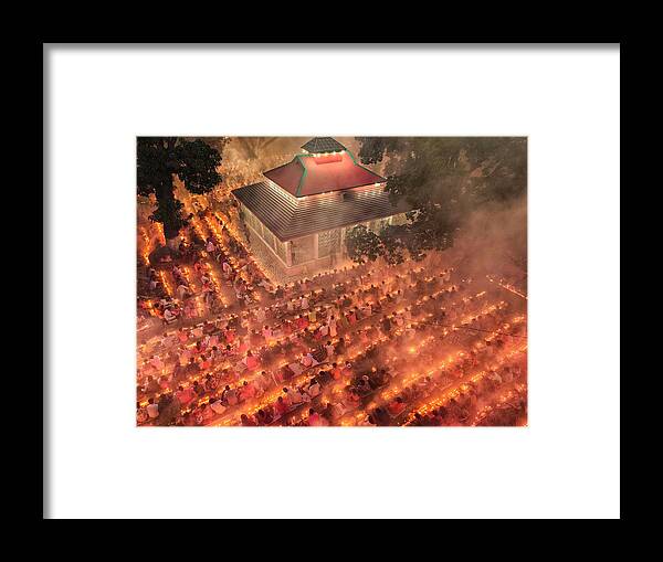Festival Framed Print featuring the photograph Rakher Upobas Festival. by Kajoldey