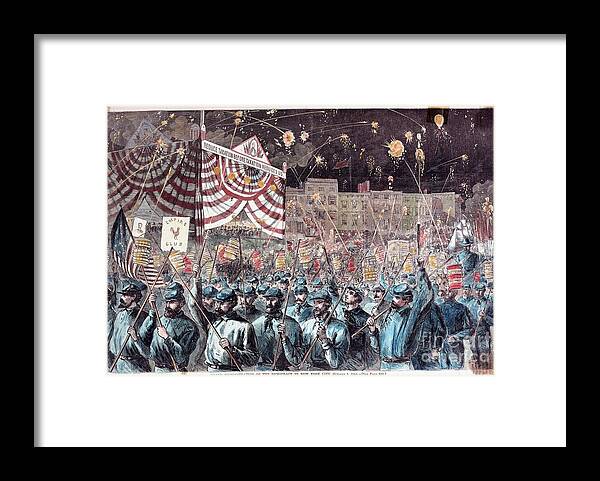 Democracy Framed Print featuring the photograph Rally For Horatio Seymour by Bettmann