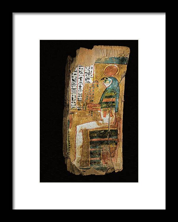 Ancient Art Framed Print featuring the photograph Re-horakhty, Painted Wood, 1070 Bc by Millard H. Sharp