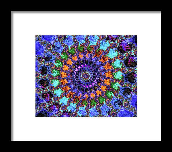 Fractal Framed Print featuring the digital art Reach for the stars by Gaye Bentham