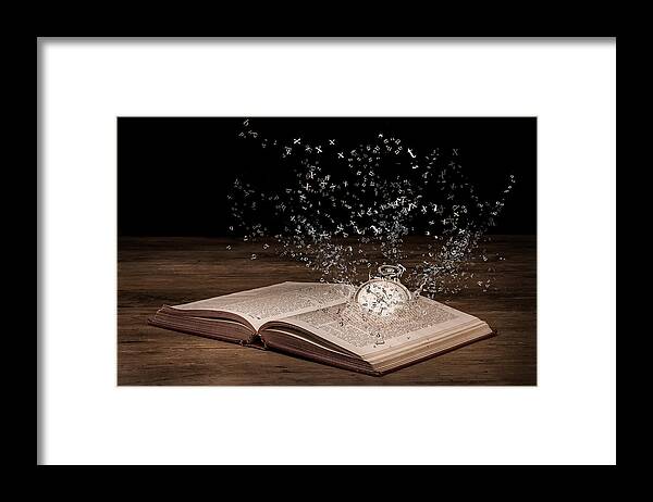 Book Framed Print featuring the photograph Reading Time by Jose Antonio Trivio Sanchez