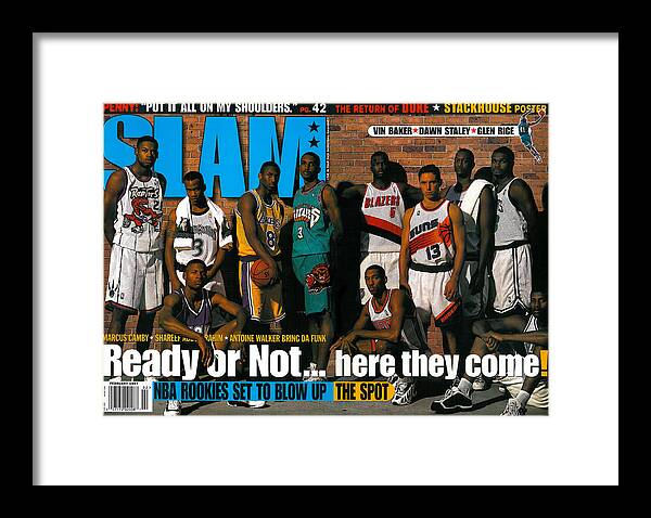 Nba Framed Print featuring the photograph Ready or Not here they come! NBA Rookies SLAM Cover by Getty Images