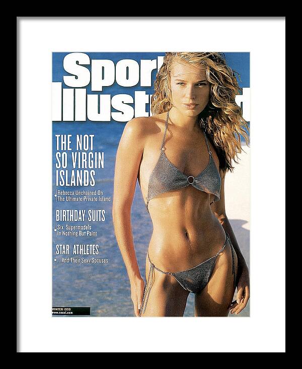 Social Issues Framed Print featuring the photograph Rebecca Romijn Swimsuit 1999 Sports Illustrated Cover by Sports Illustrated