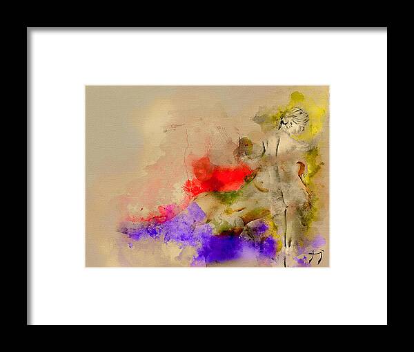 Watercolor Framed Print featuring the painting Recess of a Dream by Carlos Paredes Grogan