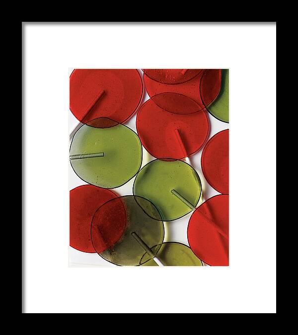 #new2022 Framed Print featuring the photograph Red And Green Lollipops by Romulo Yanes