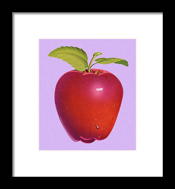 Apple Framed Print featuring the drawing Red Apple by CSA Images