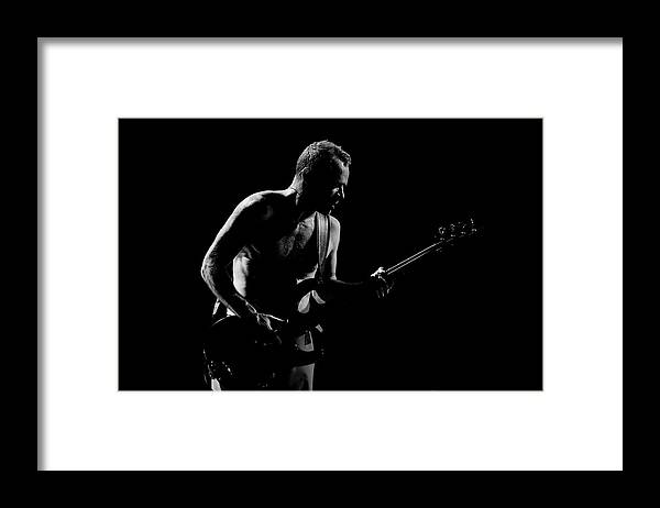 Event Framed Print featuring the photograph Red Hot Chili Peppers Perform At O2 by Neil Lupin