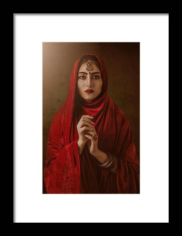 Red Framed Print featuring the photograph Red by Marjan Mashhadi