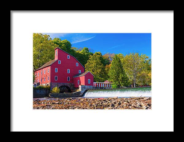 Building Framed Print featuring the photograph Red Mill Photograph by Louis Dallara