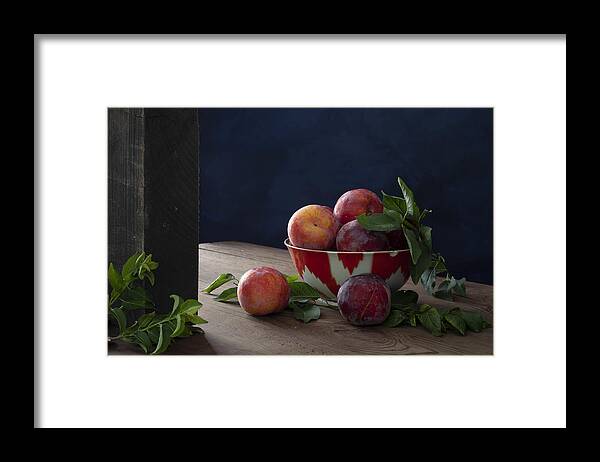 Conceptual Framed Print featuring the photograph Red Plums by Ramiz Sahin