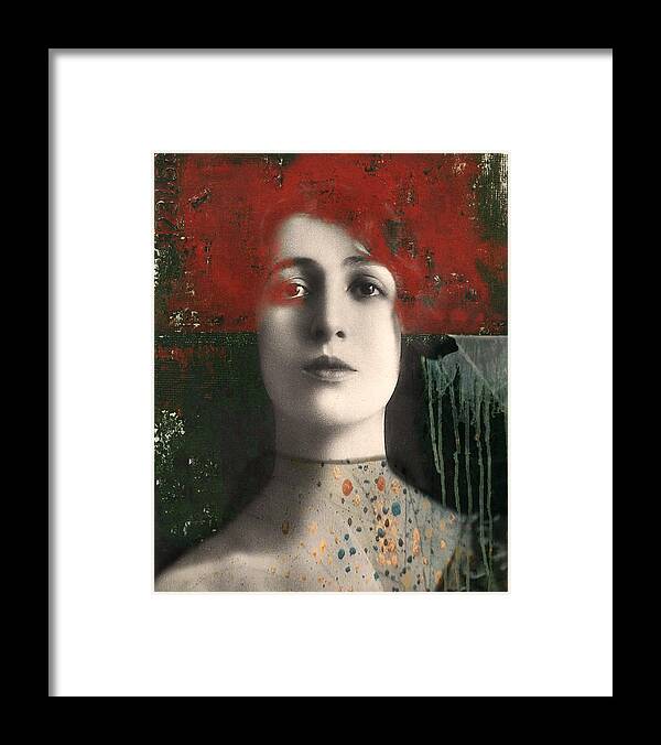 Women Portrait Framed Print featuring the mixed media Red Queen by Paul Lovering
