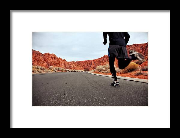 Dawn Framed Print featuring the photograph Red Rock Run by Richvintage